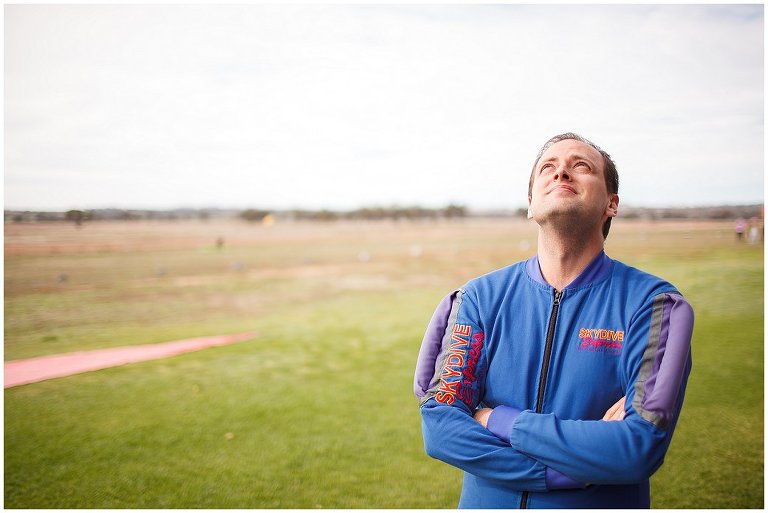 Anxious wait prior to skydive