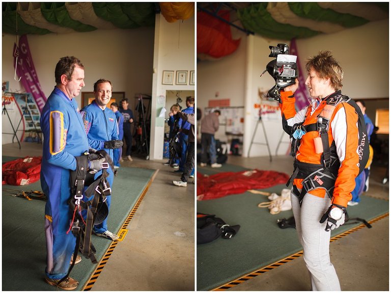 Skydive Express instructor and camera crew